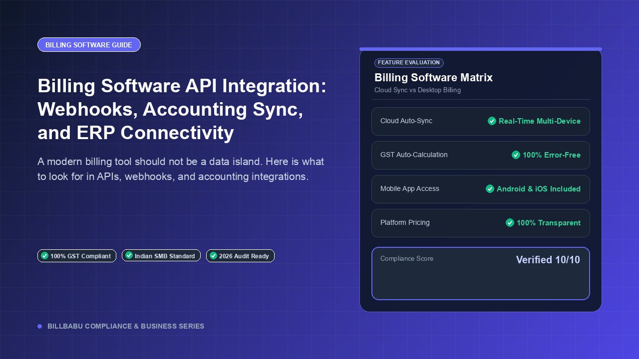 Billing Software API Integration: Webhooks, Accounting Sync, and ERP Connectivity