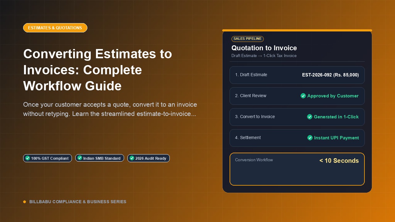 How to Convert an Estimate or Quotation into an Invoice