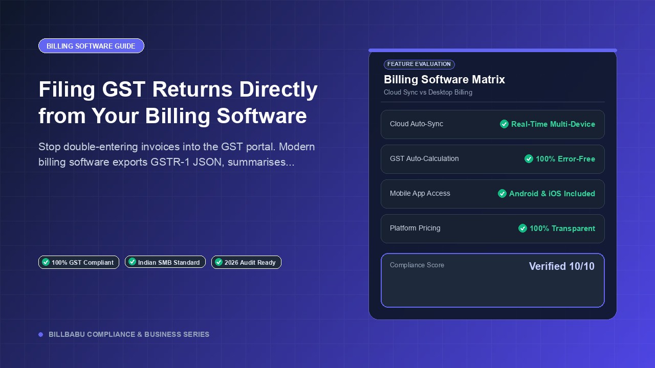 Filing GST Returns Directly from Your Billing Software